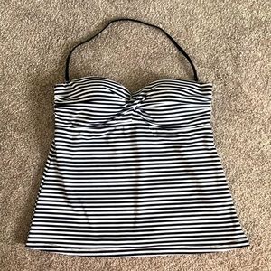 Black and white striped Mossimo swim top
